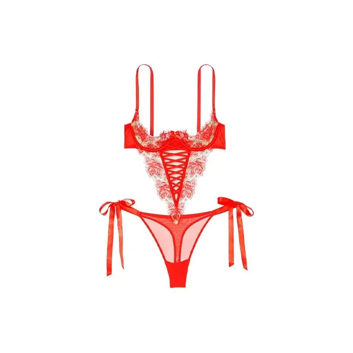 Victoria's Secret Комбинезон Женский Шампань Коралловый Красный С принтом