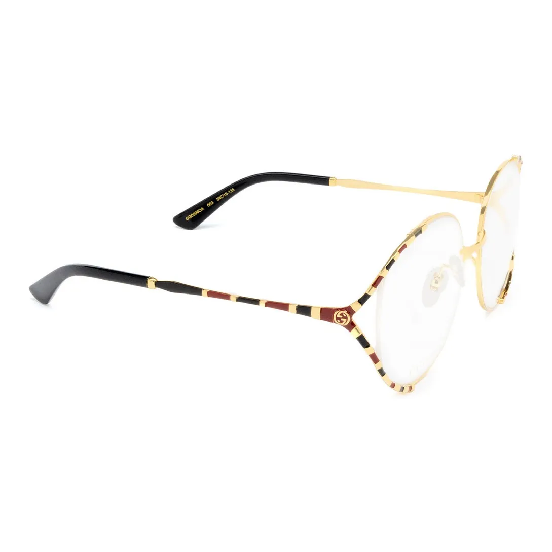 GUCCI Металл Круглые Солнцезащитные очки Унисекс Золото