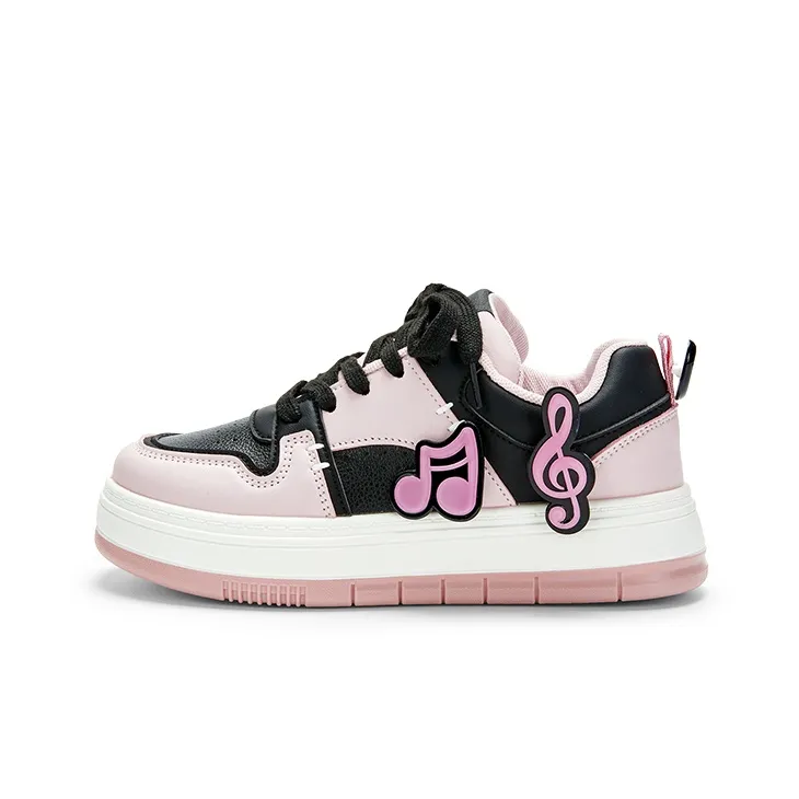 KARLIE KELLER Support Wear Resistant Water Resistant Slip Resistant Low Top Skateboard Shoes Women's Black Pink