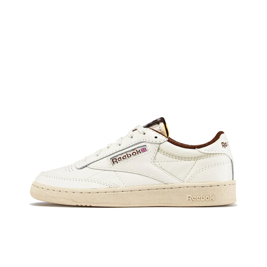 Reebok Club C Series Skateboard Shoes Unisex Low Top Ecru/Brown
