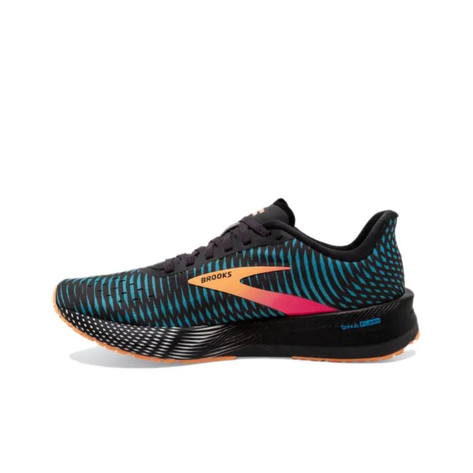 Brooks Hyperion Tempo Cushioning Wear Resistant Low Top Casual Running Shoes Women's Black Blue Orange