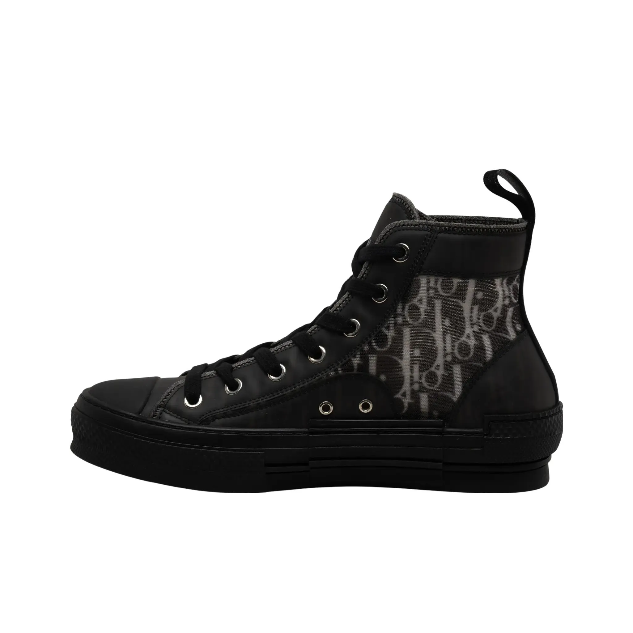 DIOR B23 High Top Canvas Oblique Black