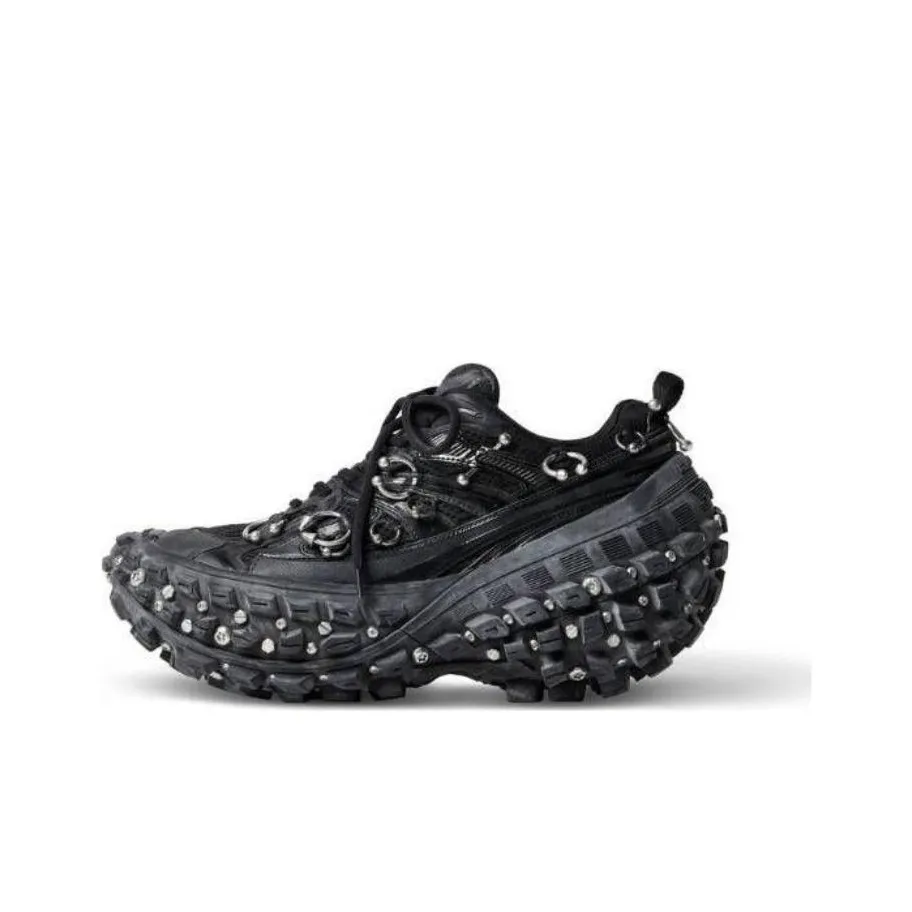 Balenciaga Defender Low Top Casual Shoes Women's Black