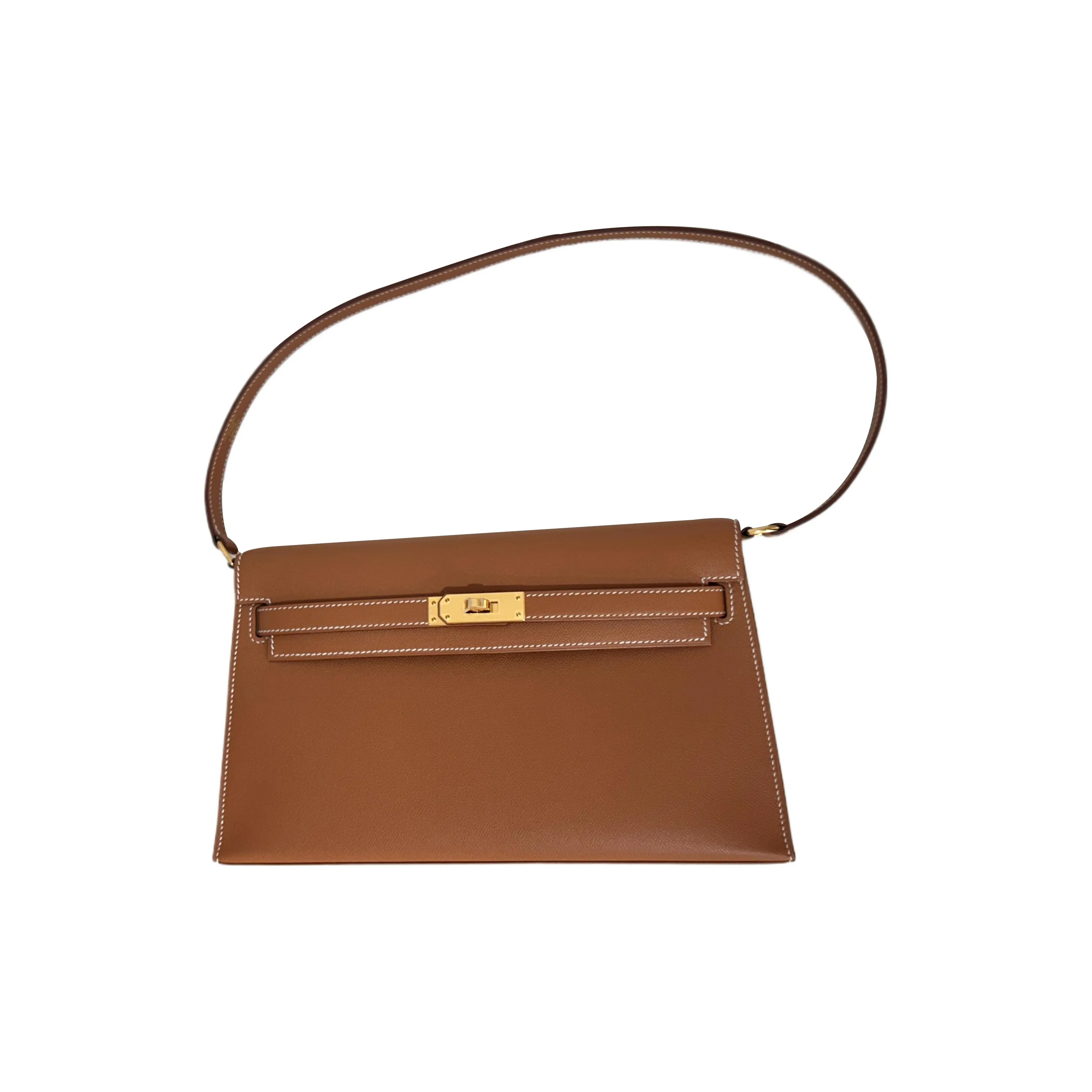 HERMES Kelly Elan Madame Leather Shoulder Bag Handbag Shoulder Bag Regular Women's 37 Gold Gold Brown