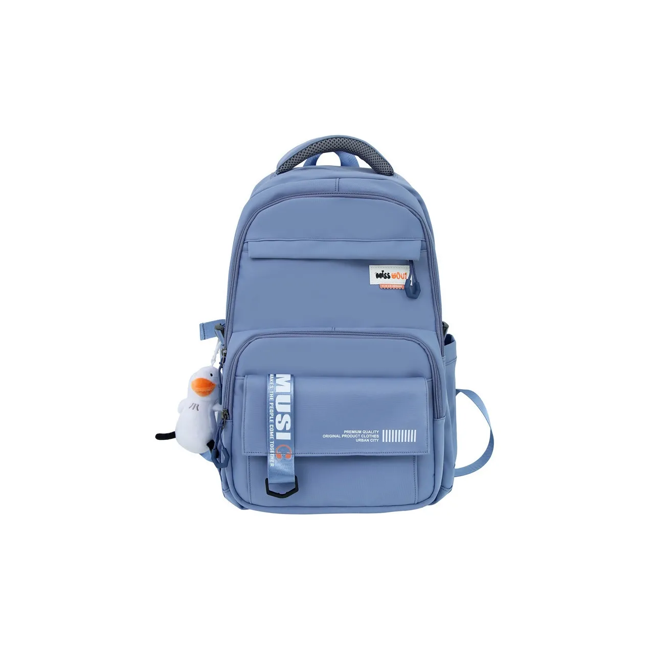 BALANG Nylon Backpack Unisex Black, Pink, Blue, Purple, Green