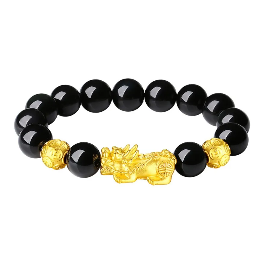 CHIEMOT Obsidian Bracelets Unisex