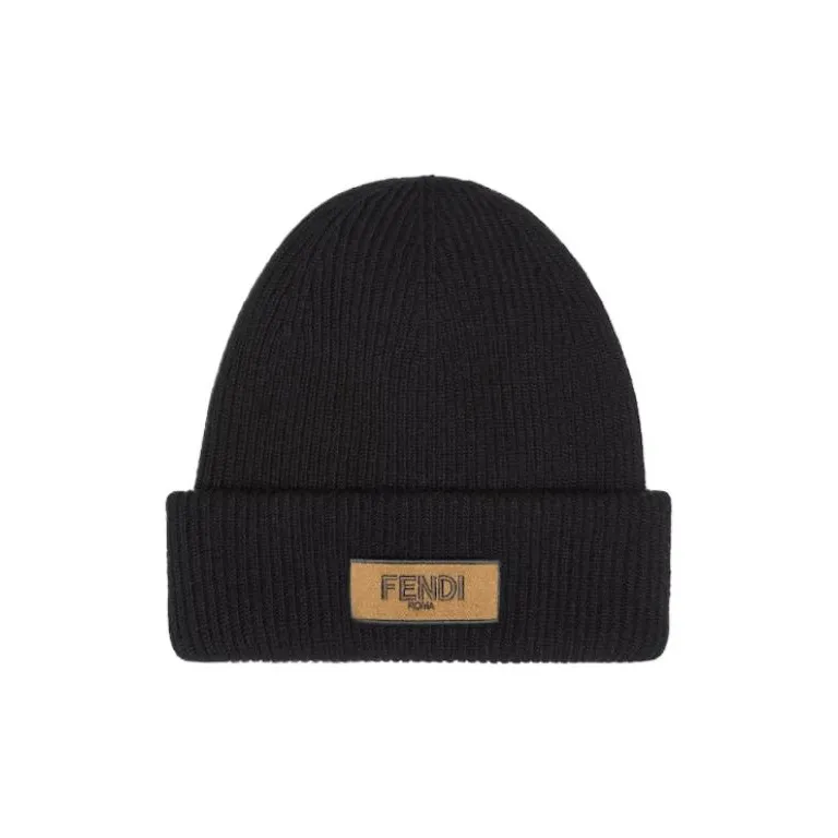 FENDI Logo Patch Beanie