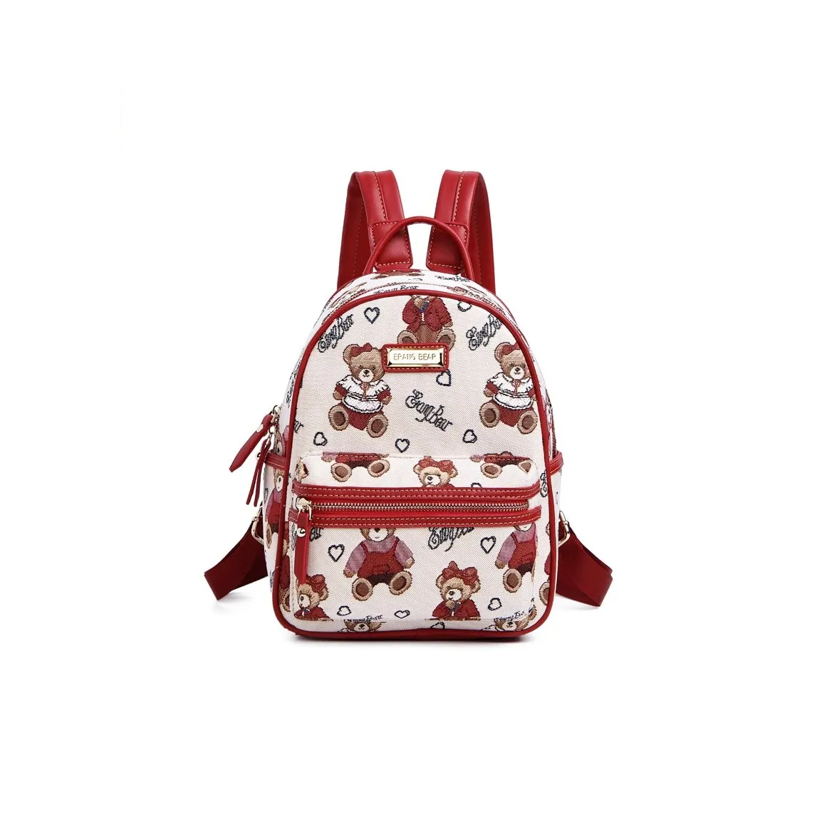 ERANGBEAR Ткань Рюкзак Средний Женский Красный Розовый Белый Синий Черный Бежевый Черный