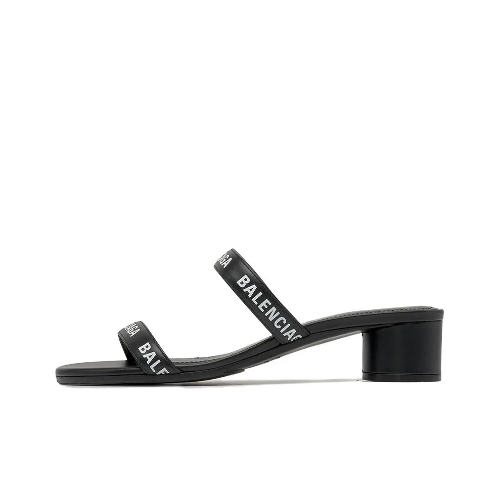 Balenciaga Round 40mm Sandals 'Black' Women's