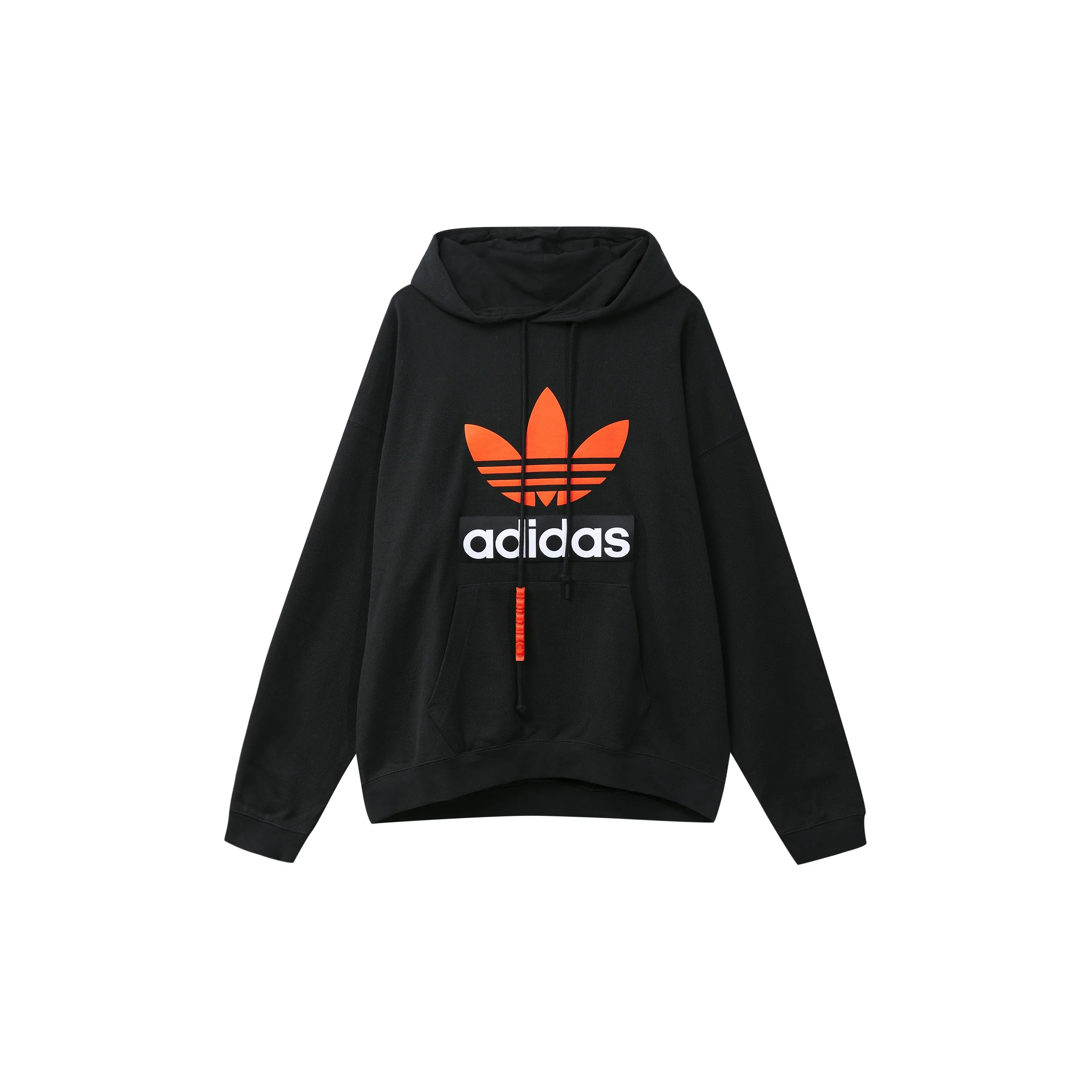 Adidas Originals BIG TREFOIL HOODIE Sweatshirt Men's Black
