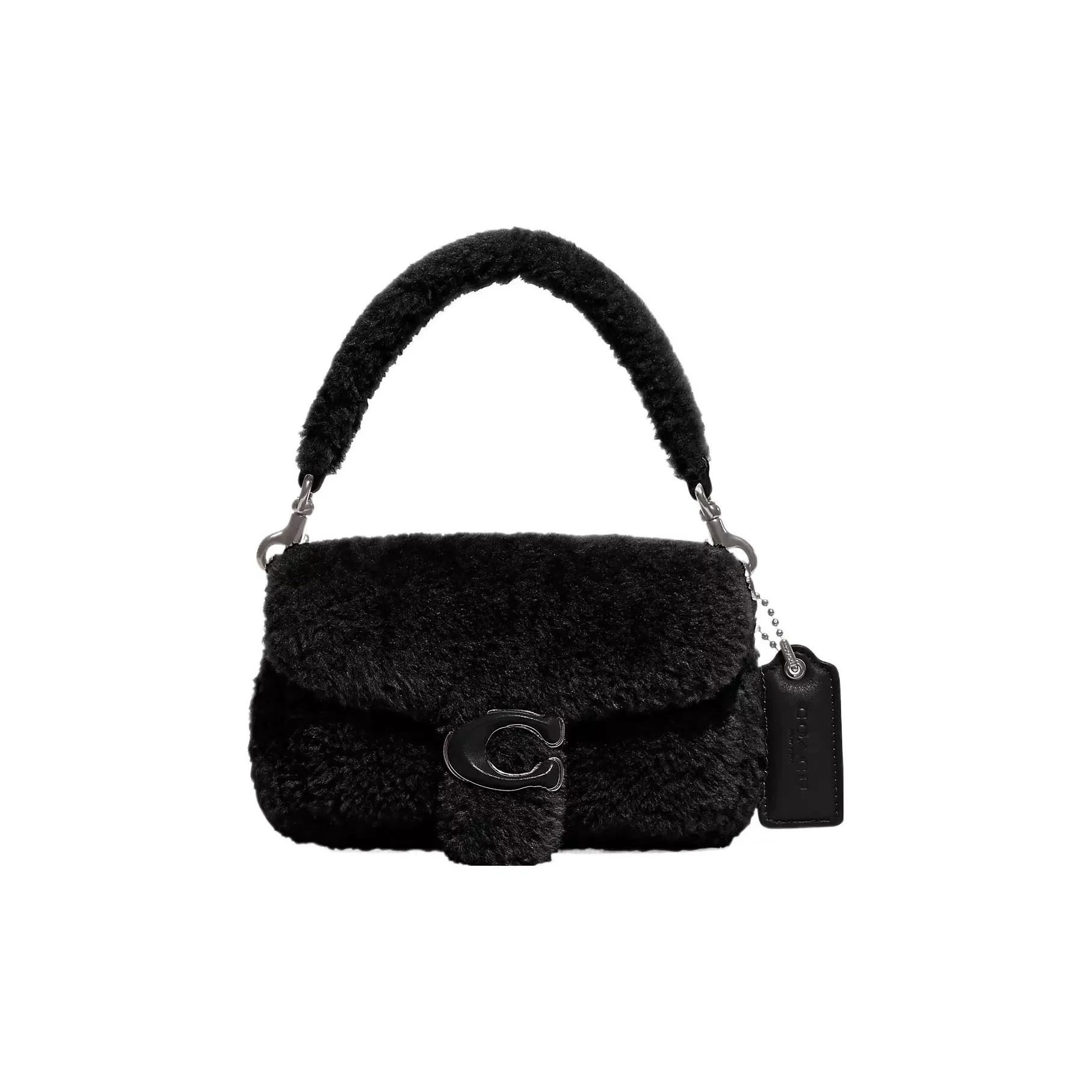COACH Pillow Shearling Pillow Bag Crossbody Bag Small Women's Black