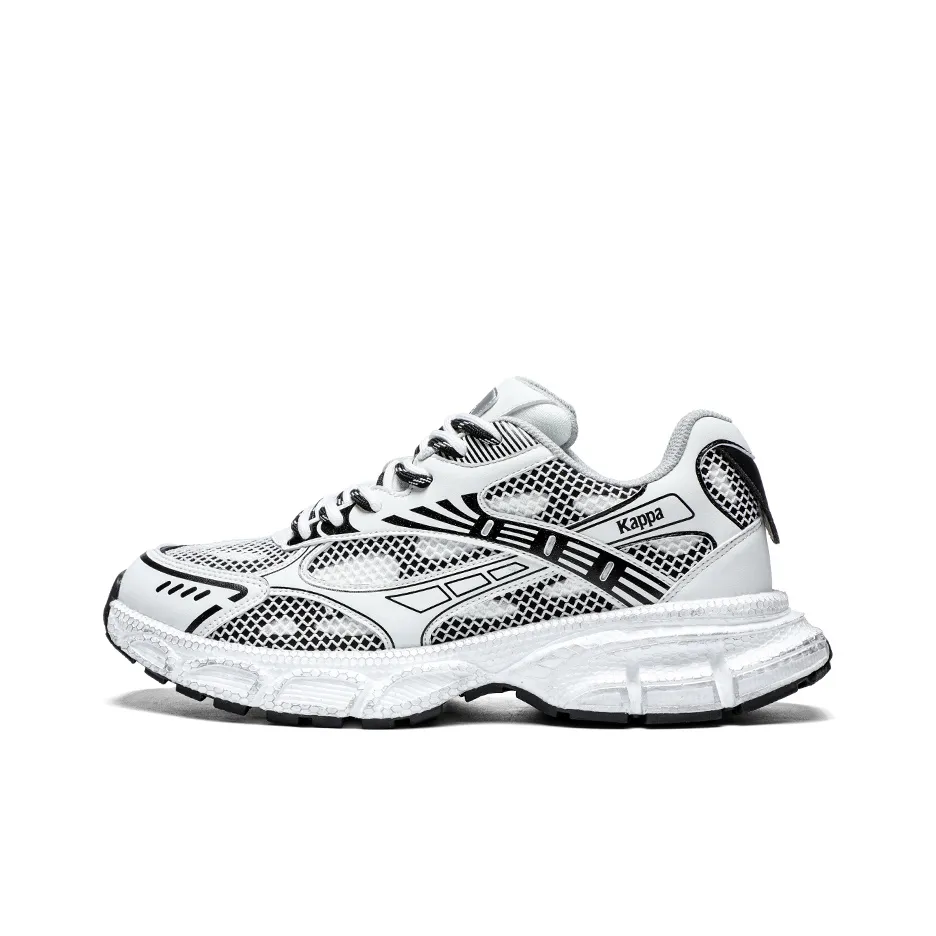 Kappa Anti Slip And Wear Resistant Lightweight Chunky Sneakers Men's White Black