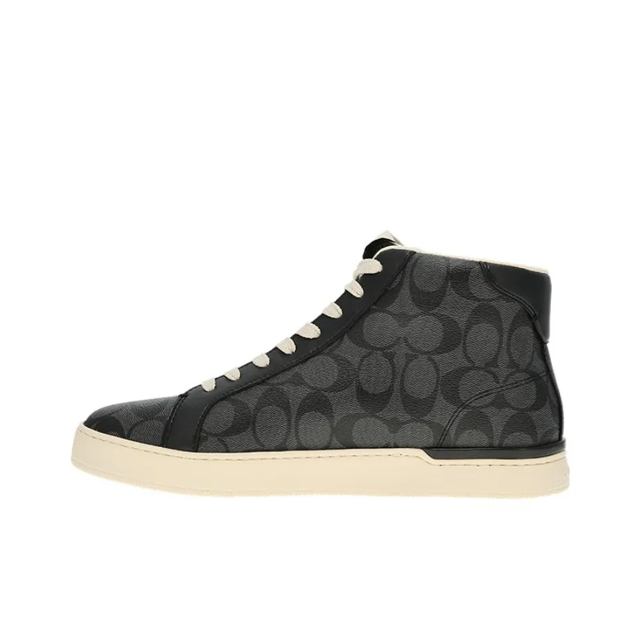 COACH Clip Stylish Skateboarding Shoes Men's Black