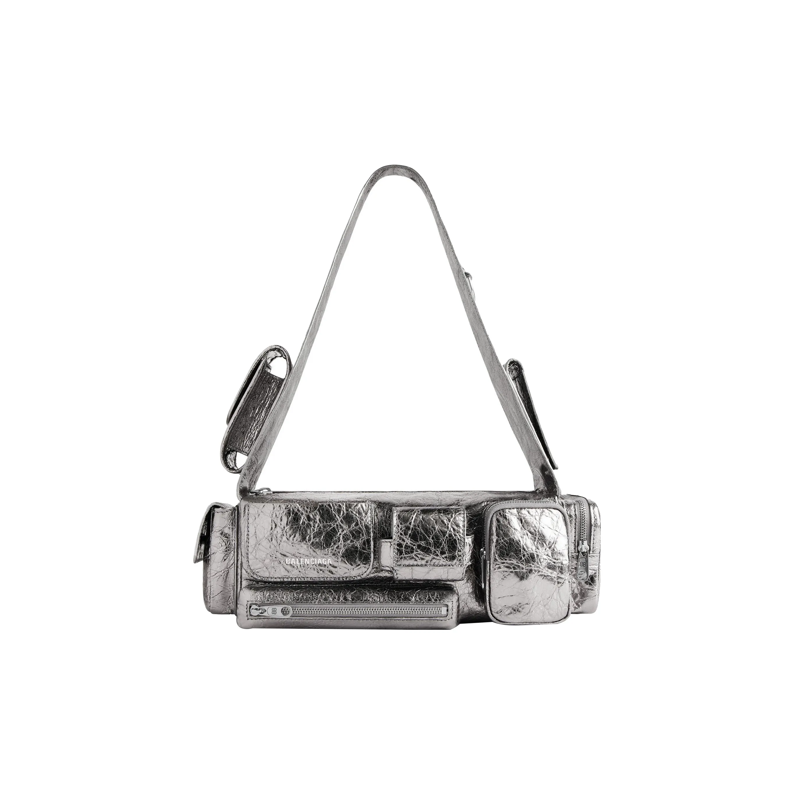 Balenciaga Women'ss Superbusy Xs Sling Bag Silver