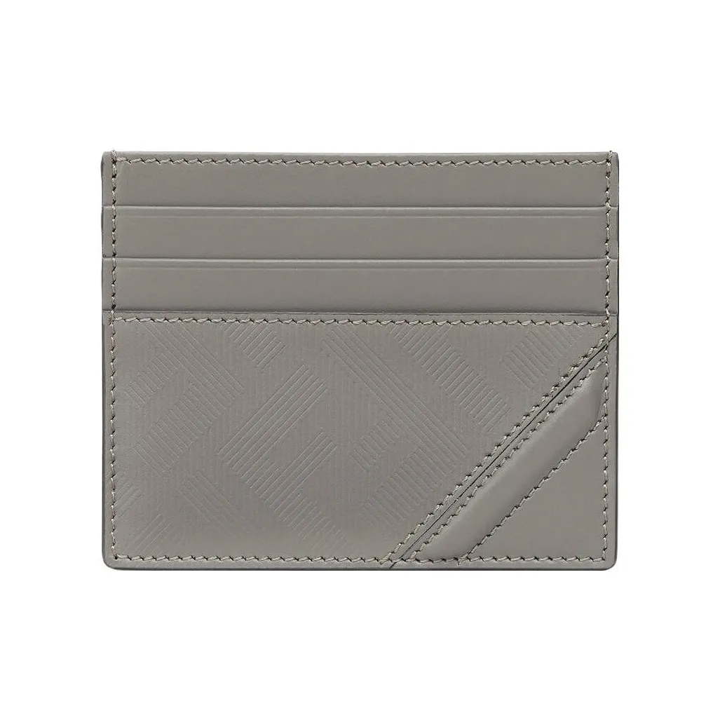 FENDI Телячья кожа Держатель для карт Мужской Серый