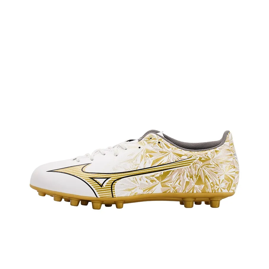 Mizuno Alpha AG Искусственная трава противоскользящие устойчивые к истиранию дышащие футбольные бутсы мужской белый золотой
