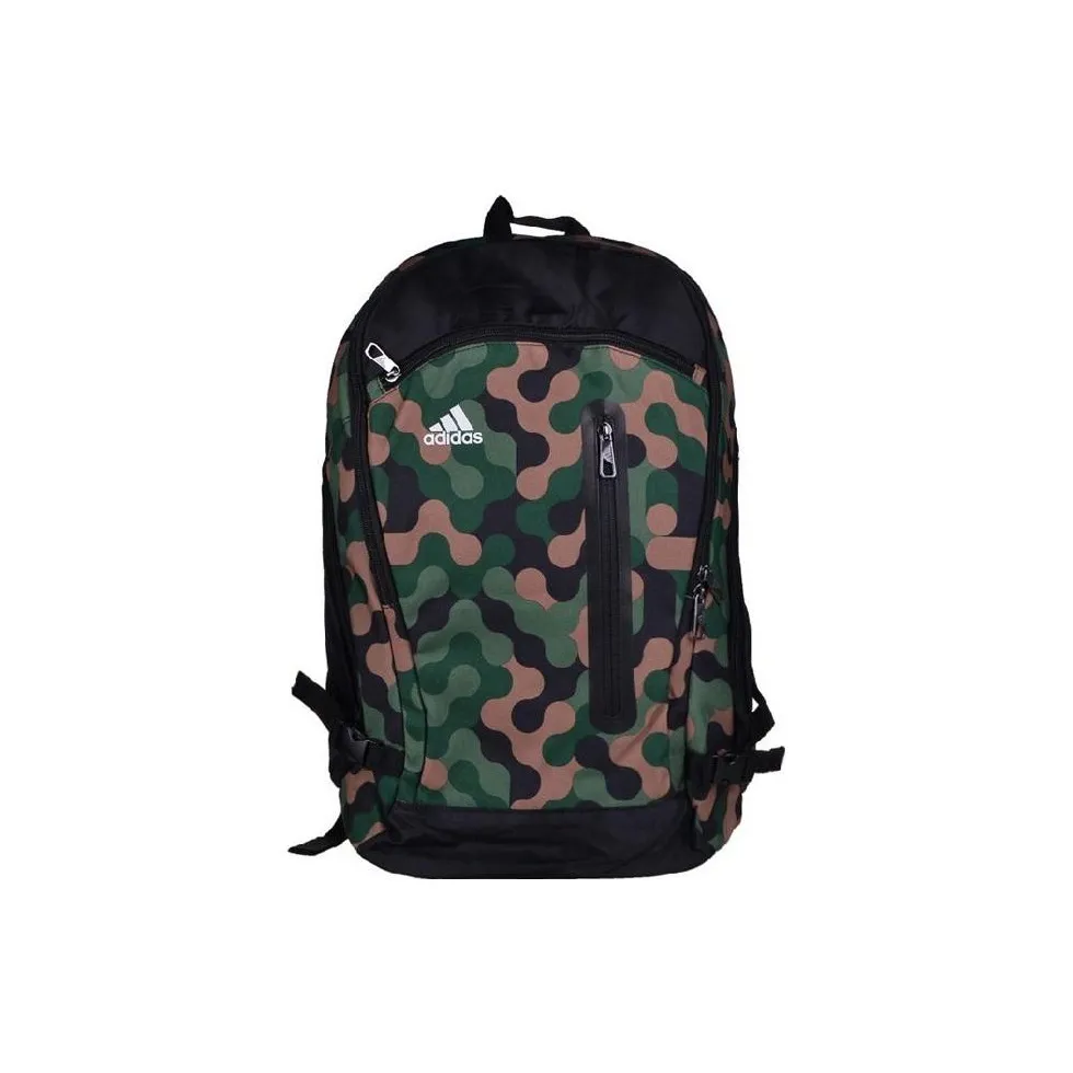 Adidas Polyester Backpack Standard Men's Green Black Adidas Полиэстер Рюкзак Стандартный Мужской Зеленый и Черный
