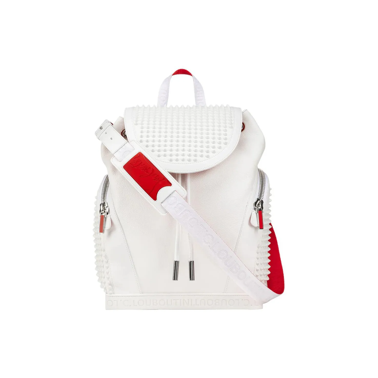 CL LUBOTING Calfskin Handbag, Shoulder Bag, Crossbody Bag, Backpack Men's White