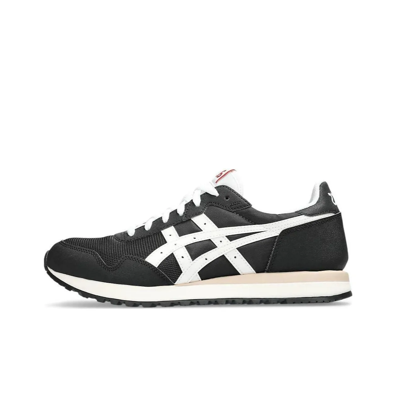 Asics Tiger Runner 2 Abrasion Resistant Low Top Running Shoes Unisex Black White