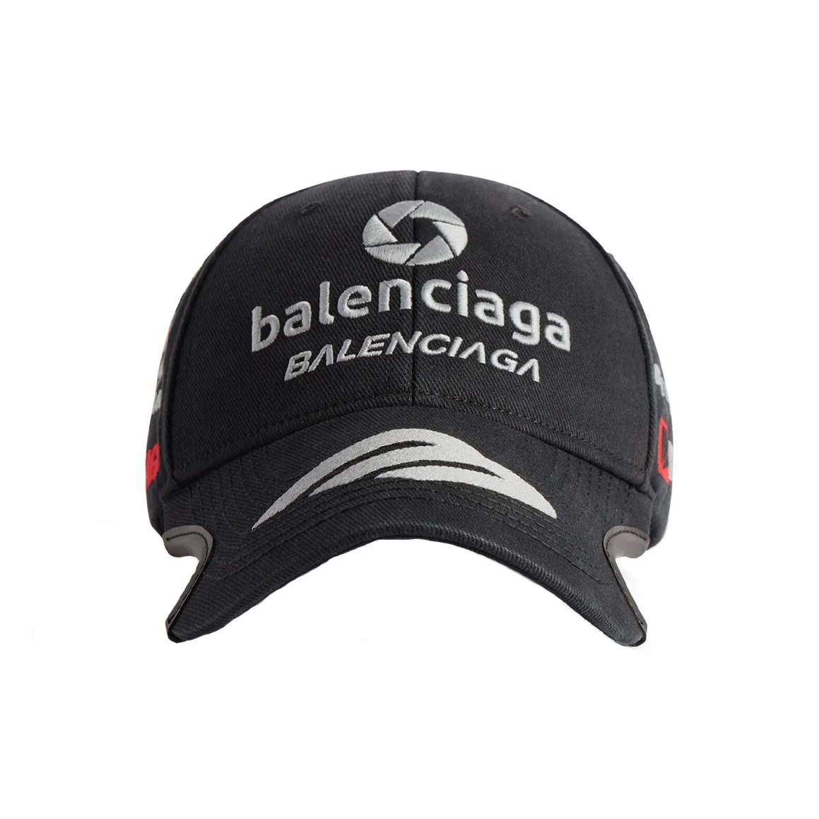 Balenciaga Cotton Baseball Caps Men's Black