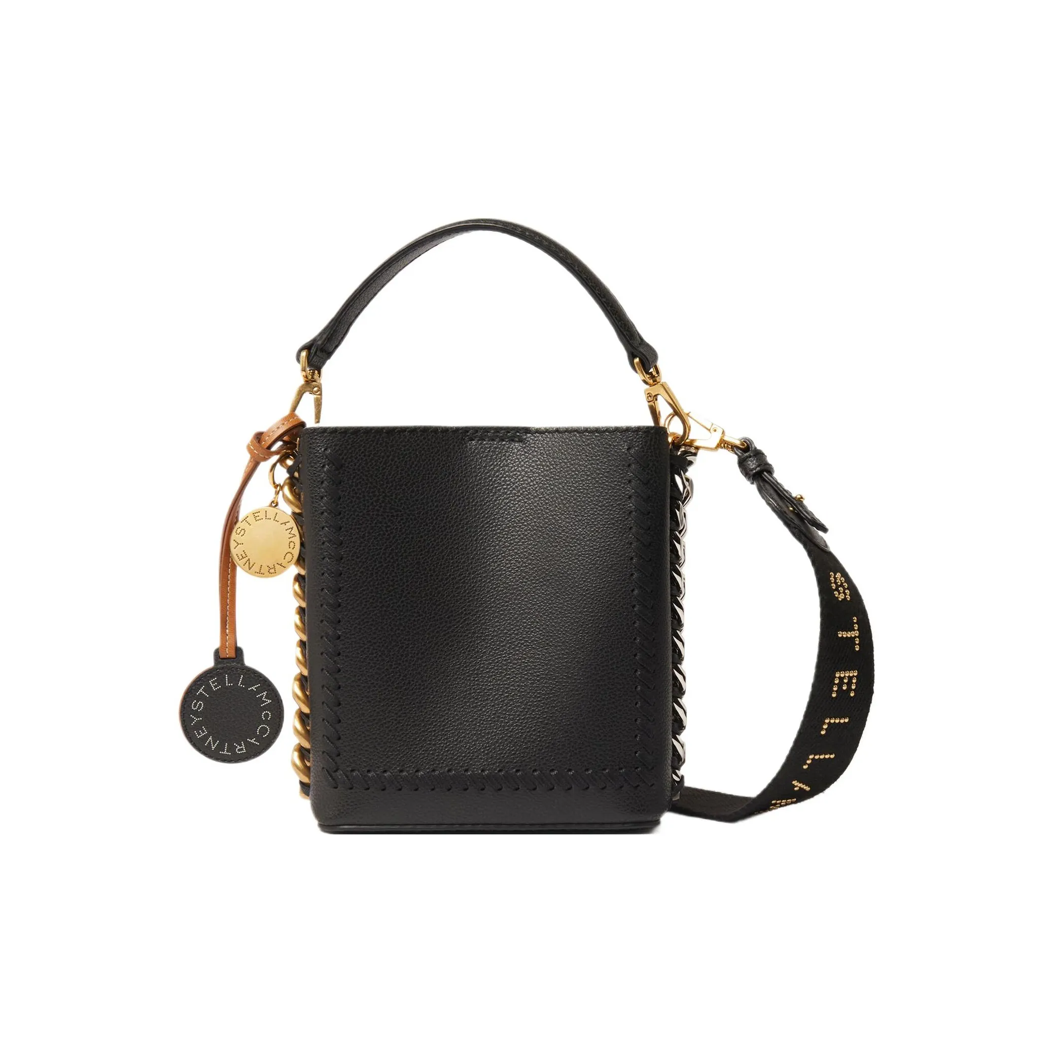 Stella McCartney Frayme Vegan MIRUM® Material Bucket Bag, Handbag, Shoulder Bag Mini Women's Black