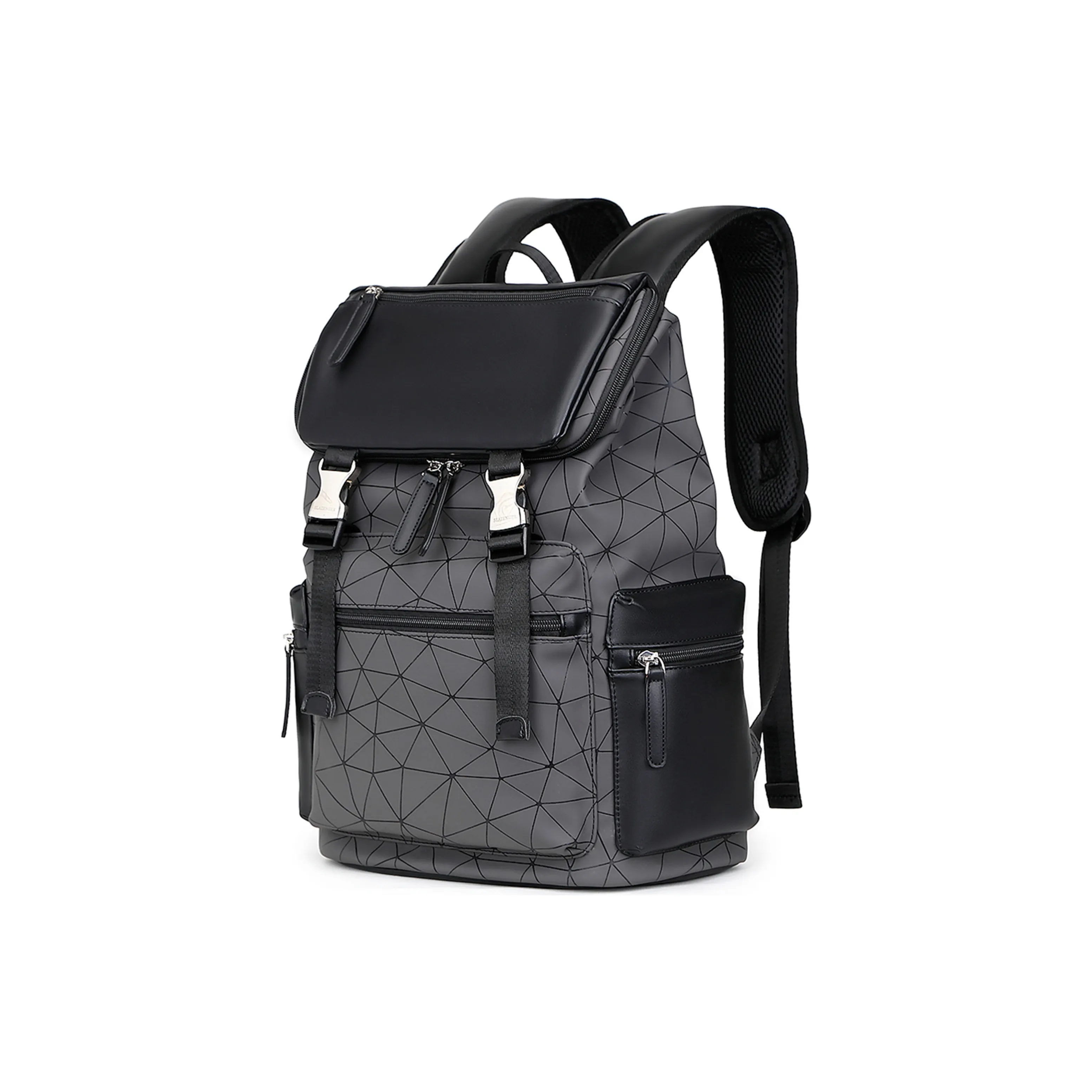 Slazenger ПУ (полиуретан) Мягкая кожа Рюкзак Стандартный Унисекс Темно-серый