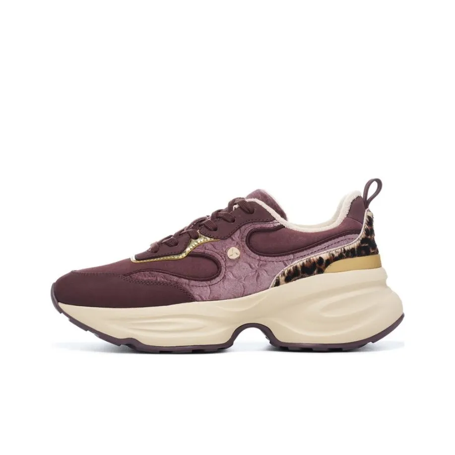 LI NING 1990 Liuyun Противоскользящие амортизирующие с отскоком низкие кроссовки для бега женские Deep пурпурно-красный