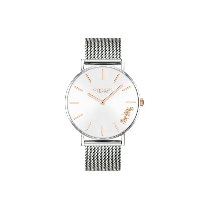 COACH Женские часы Кварцевый механизм корпус из нержавеющей стали ремешок 36 мм серебристый циферблат