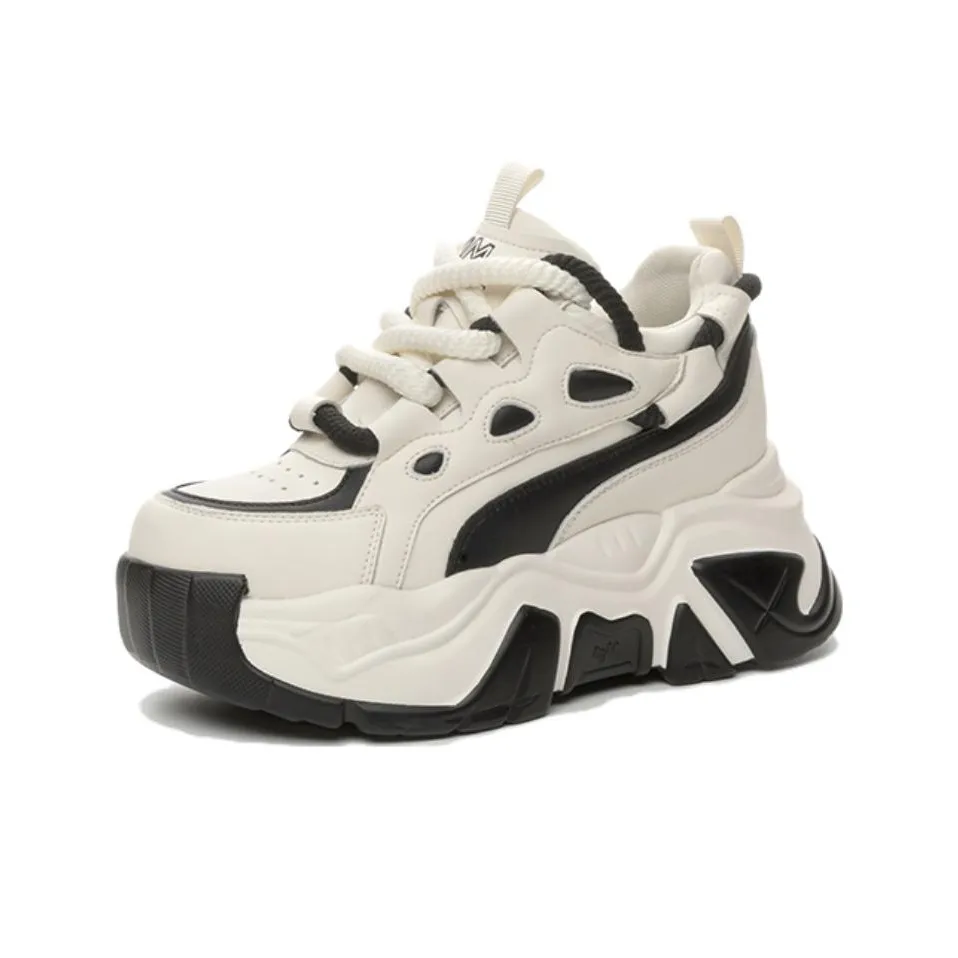 JIETEGONGYANG Breathable And Lightweight Low Top Chunky Sneakers Women's