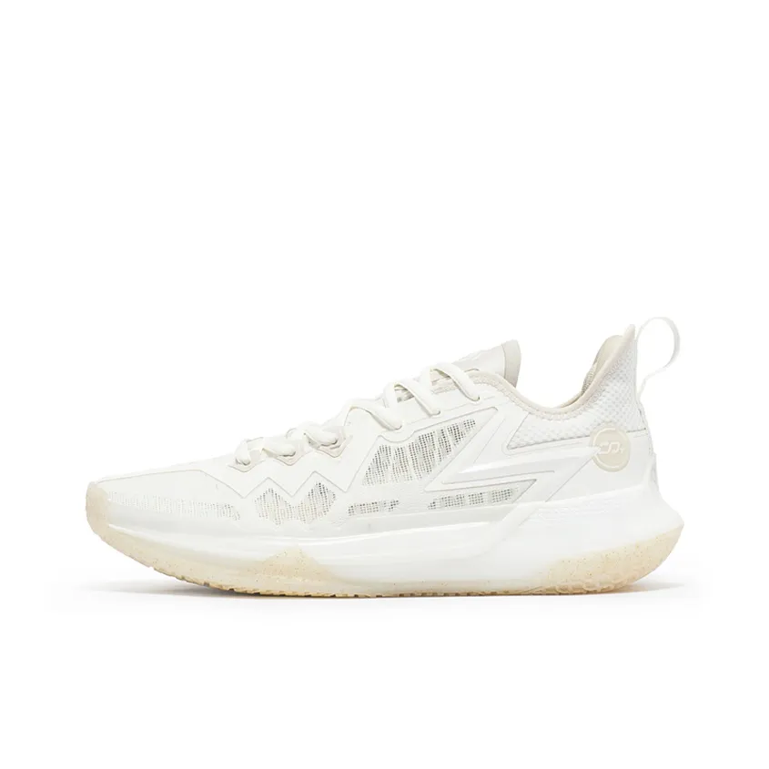 361° Big 3 Future Miro Cushioning Anti Slip And Wear Resistant Low Top Basketball Shoes Men's Feather White