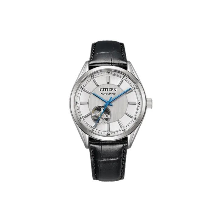 CITIZEN Automatic Mechanical Movement Cow Leather Strap Watch 40mm Unisex White Dial NH9111 11B
