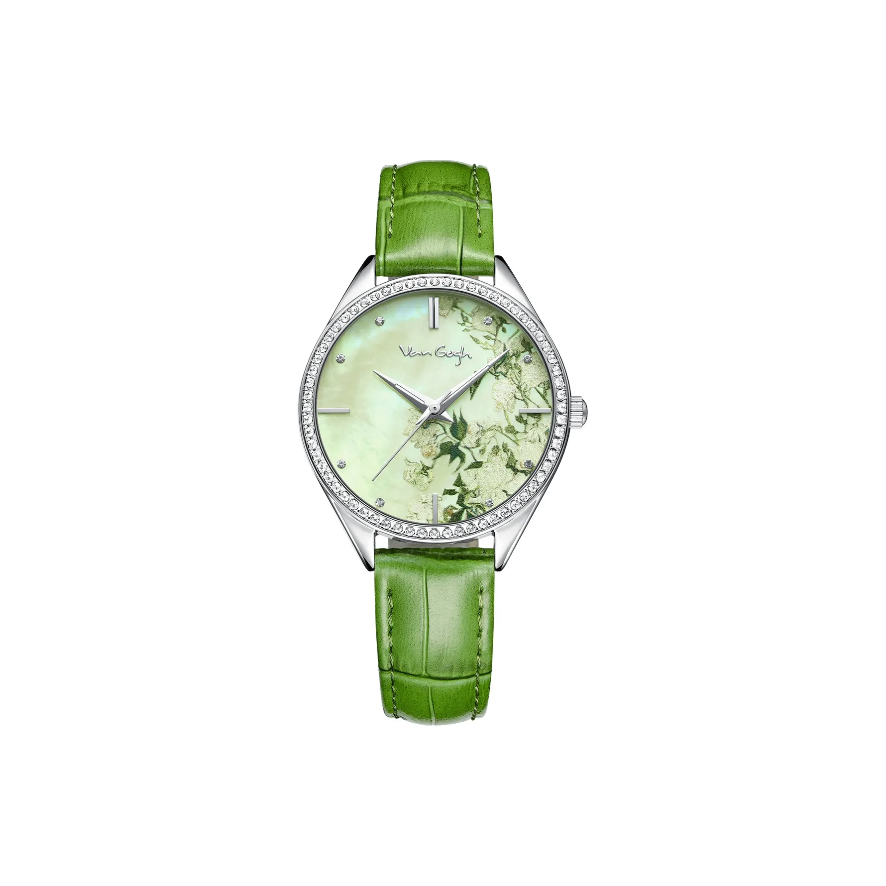 Ван Гог Кварцевый механизм Женские часы 36 мм Жемчужная раковина Цвет