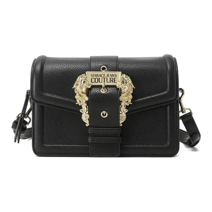 VERSACE JEANS COUTURE Polyester With Polyurethane And Resin Shoulder Bag Women's Black