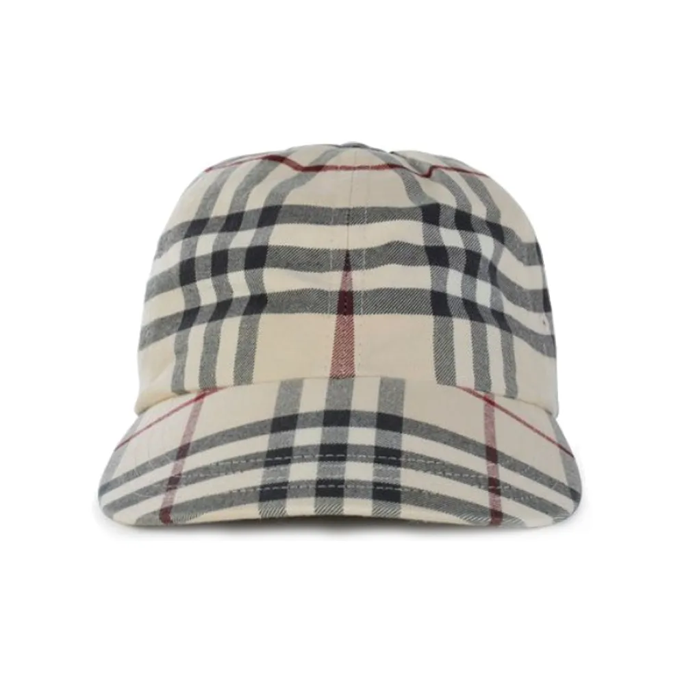 Burberry Checked Curved Peak Baseball Cap