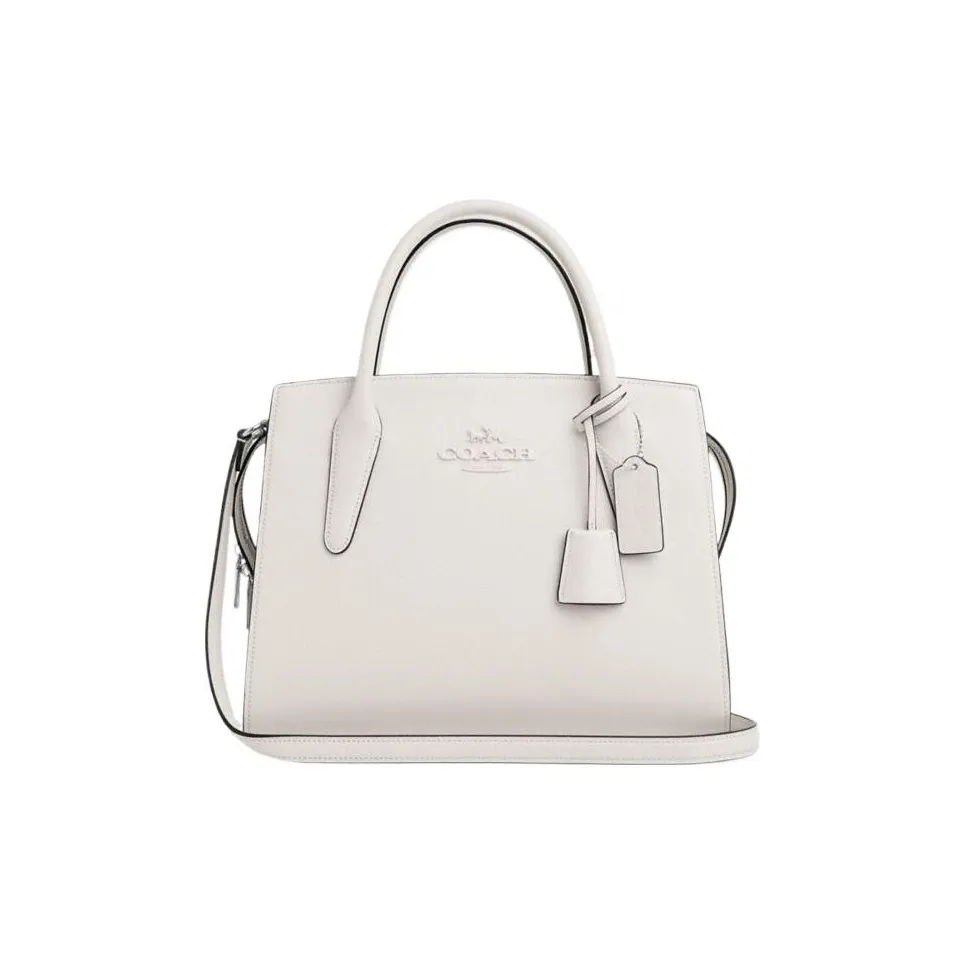 COACH PVC с кожей Тоут Сумка Сумка для покупок Сумка Большая Женская Белая