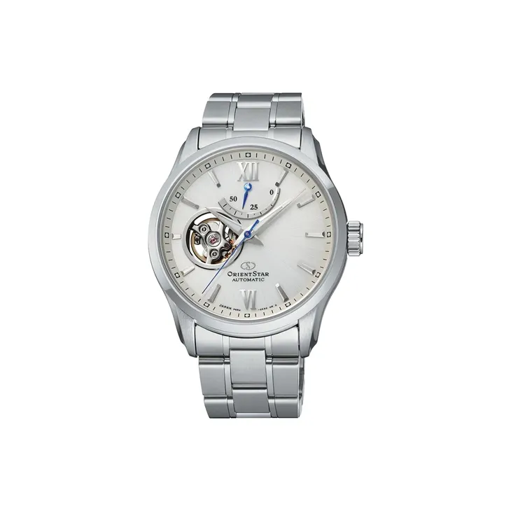 ORIENT STAR Automatic/Manual Mechanical Movement Stainless Steel Strap Watch Men's Watches White Dial