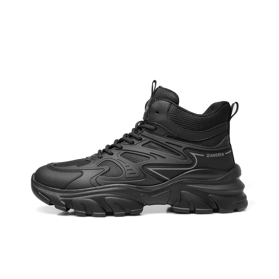 Strongman 3515 Men's Boots Winter Warm Fleece Lined Boots Black Ankle Boots
