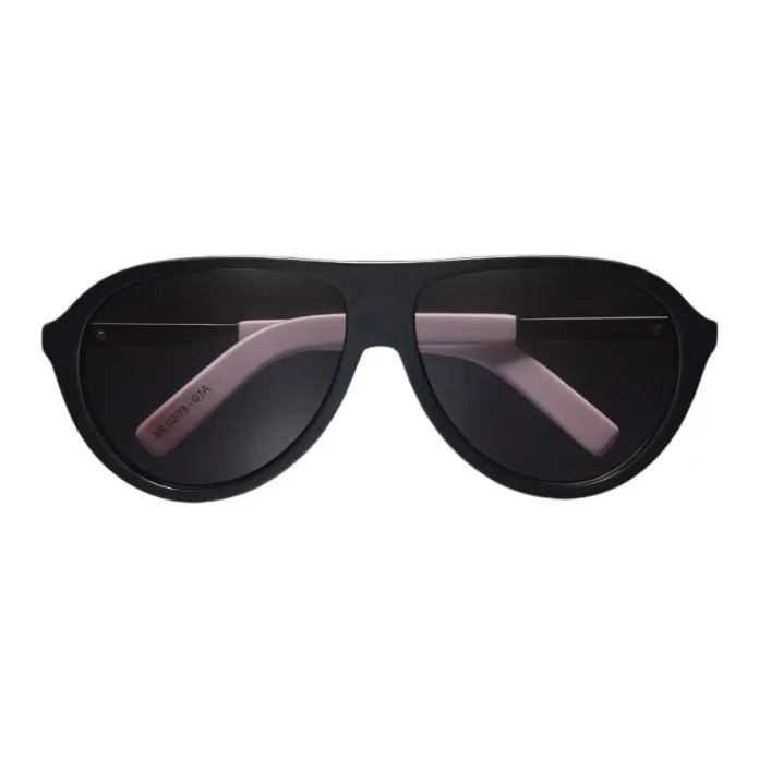 Moncler Acetate Metal Zinc Plated Aviator Sunglasses Men's Black