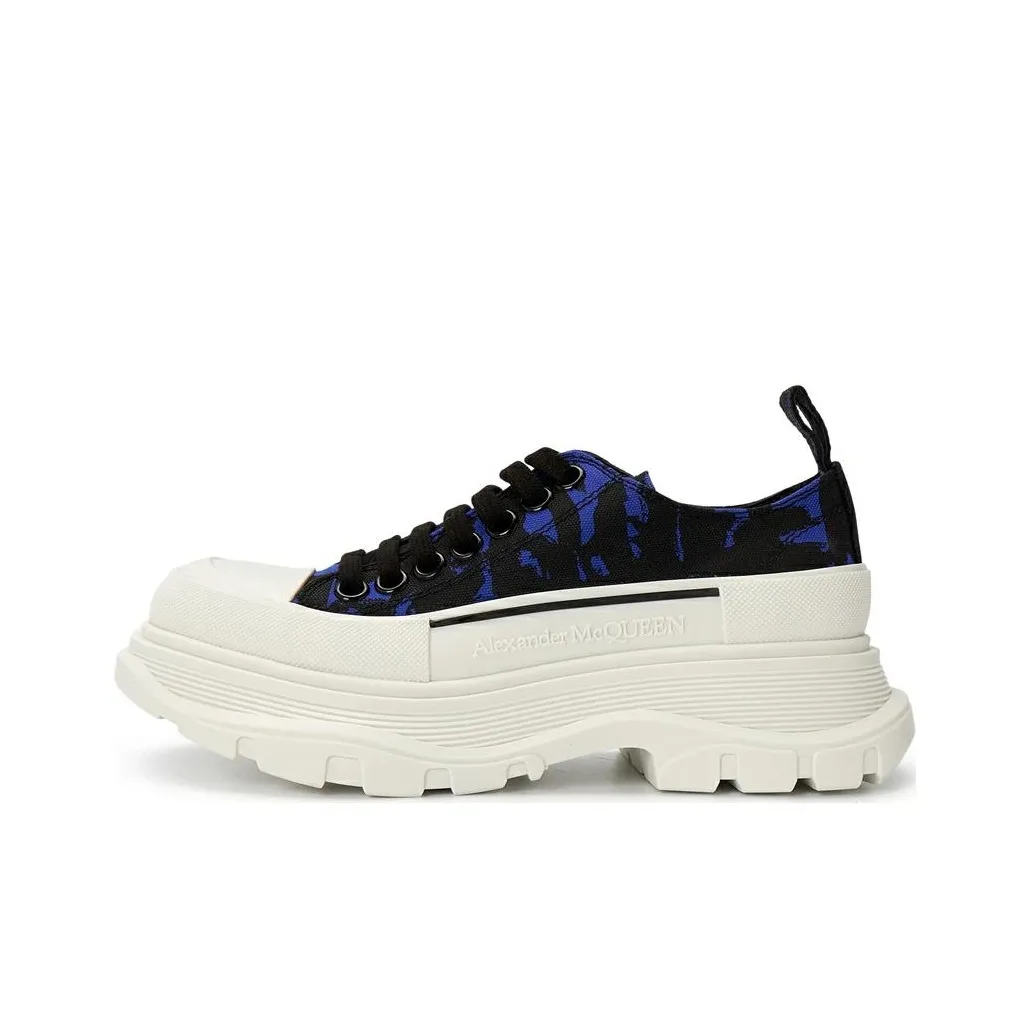 Alexander McQueen Tread Slick Low Lace Up Blue Black Women's