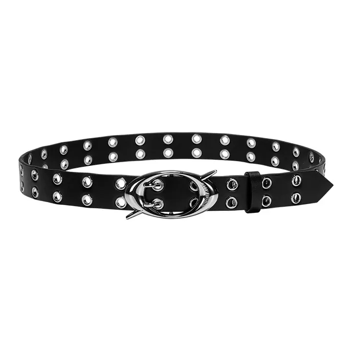 JELLYTOYBOY Брюки из коровьей кожи ремень унисекс черный розовый 3 см