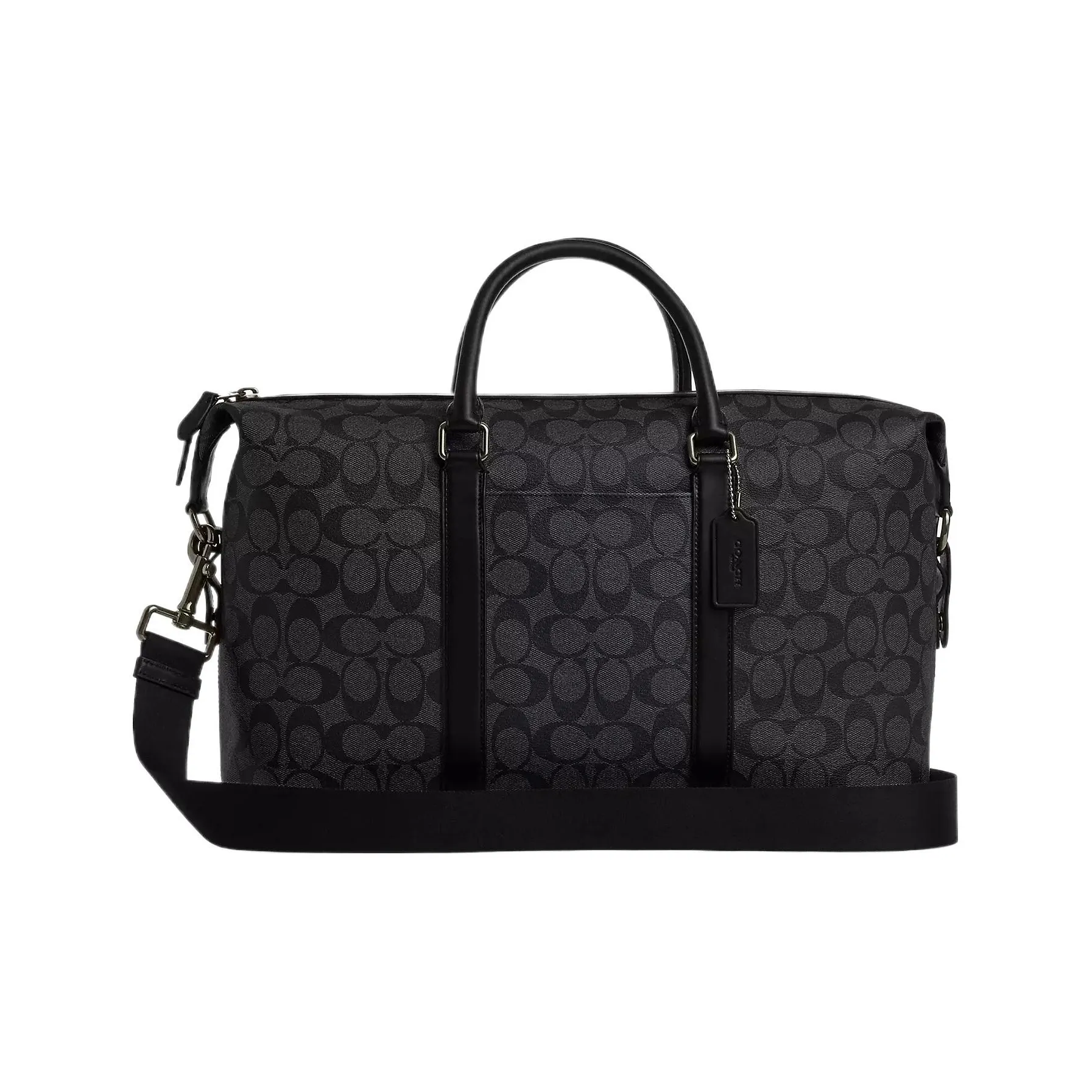 COACH Canvas With Cow Leather Boston Bag, Travel Bag, Handbag, Shoulder Bag, Crossbody Bag Women's