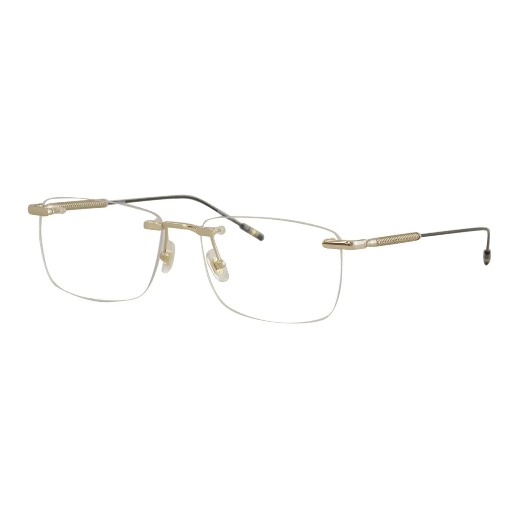 MONTBLANC Square Eyeglass Frames Men's Gold