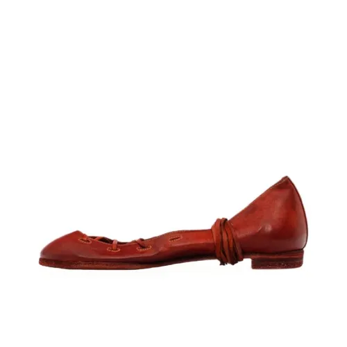 GUIDI Женские повседневные туфли, красный, женские