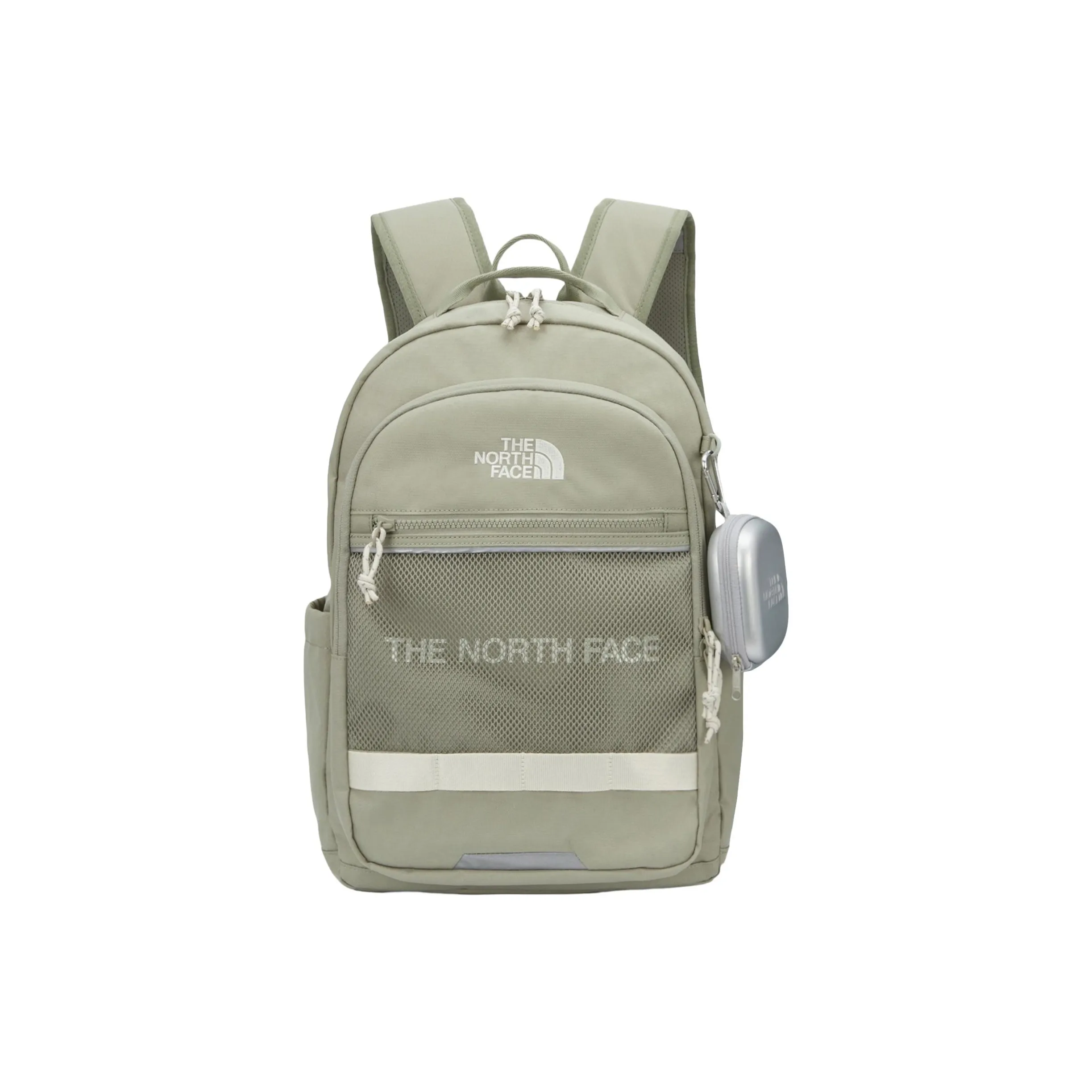 THE NORTH FACE Polyester Backpack Men's Slate Gray With Khaki Accents