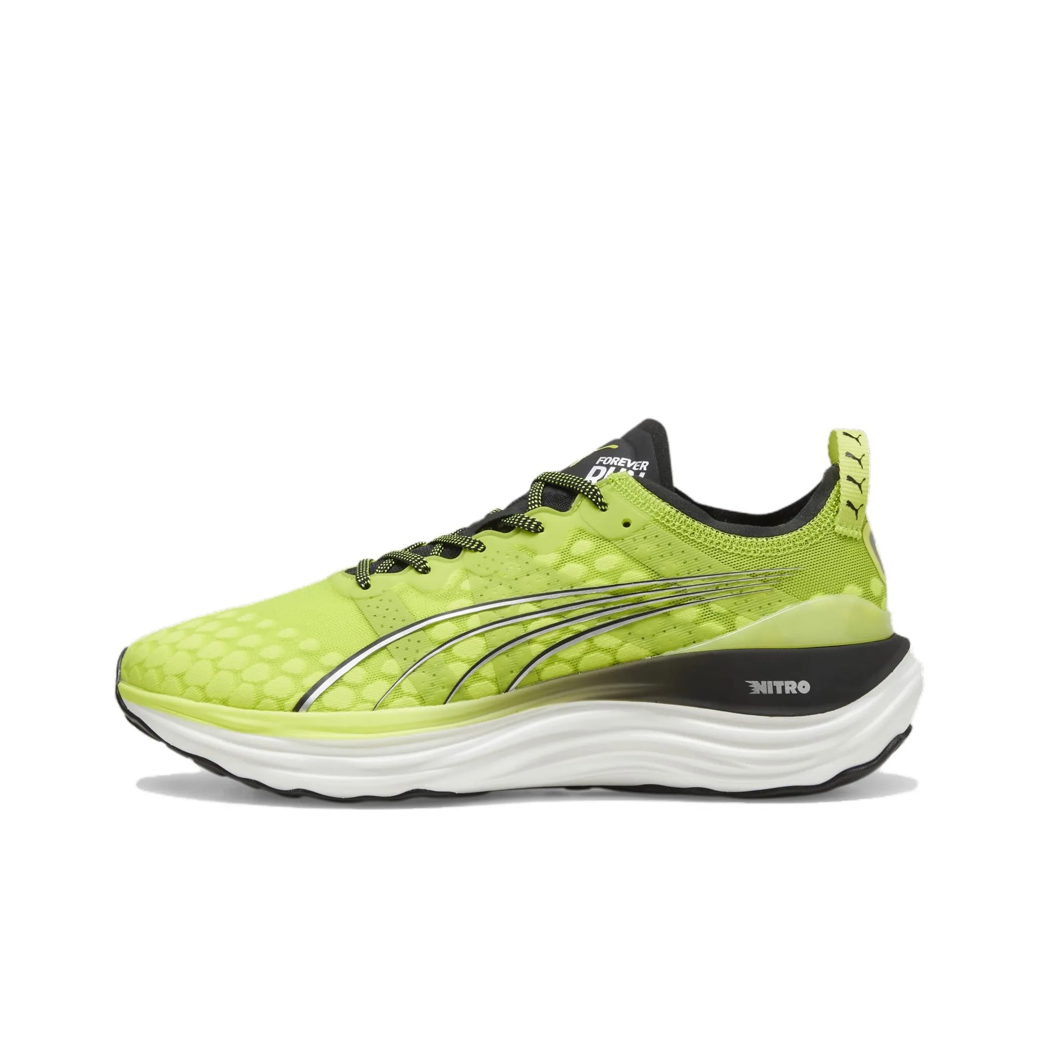 PUMA ForeverRUN Nitro Slip-Resistant Низкий Топ Беговые Кроссовки Мужские Желтый Зеленый