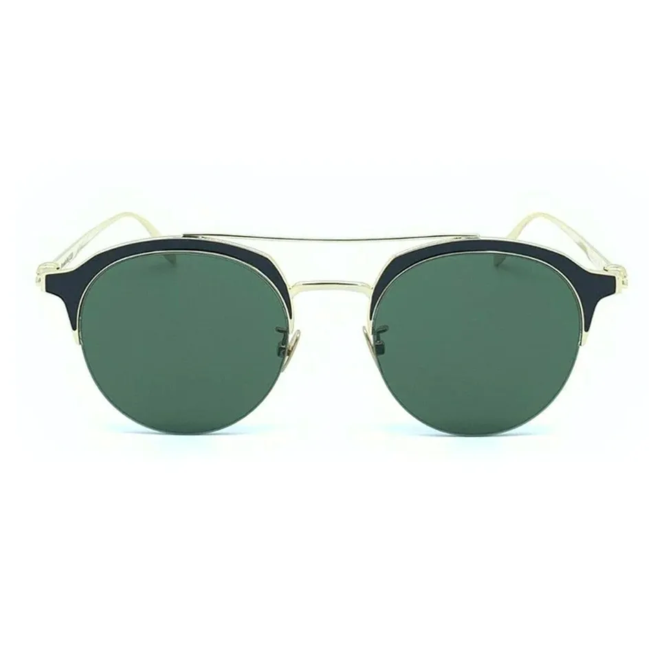 McQ Alexander McQueen Metal Round Sunglasses Unisex Gold