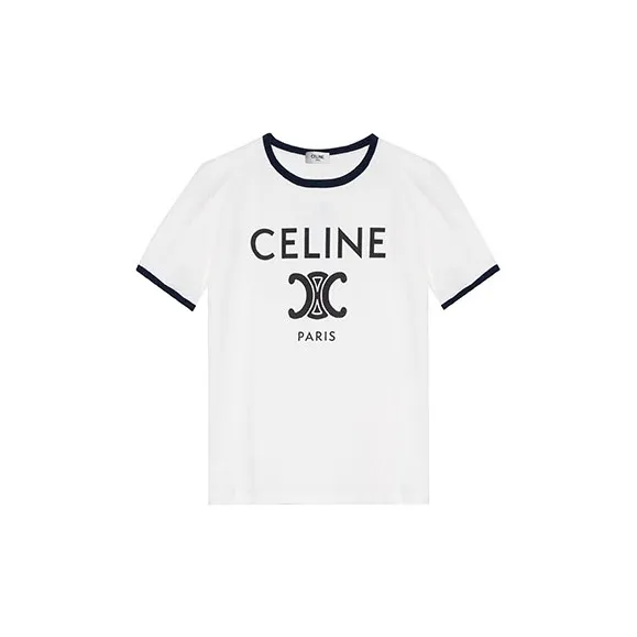 CELINE Paris T shirt In Cotton Jersey