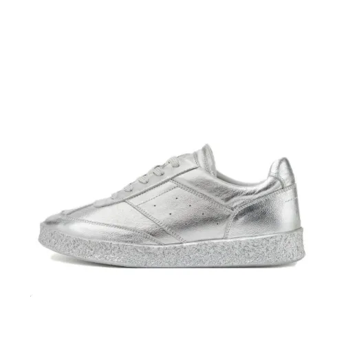 MM6 Maison Margiela Кроссовки для скейтбординга Low Top Серебряные Женские