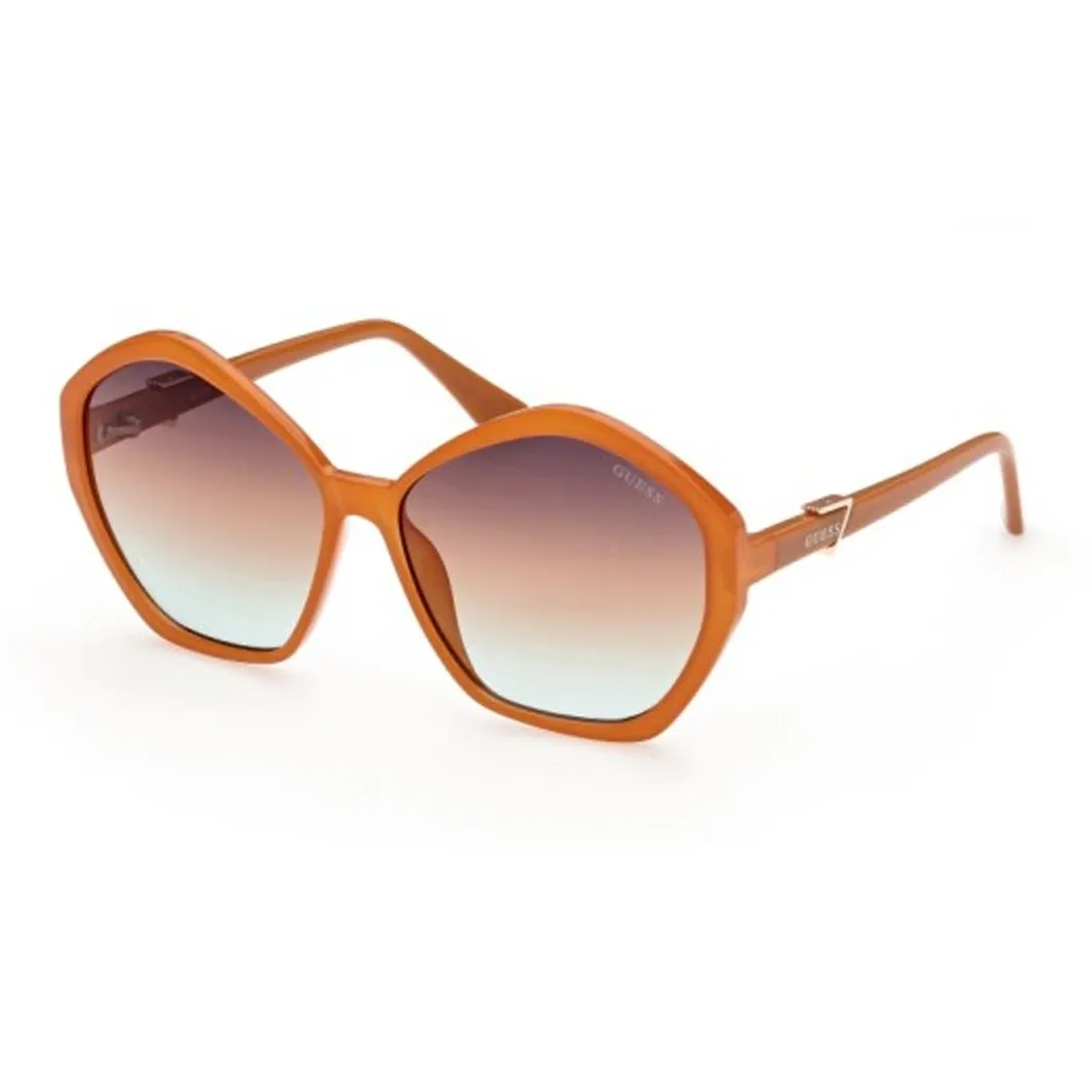 GUESS Plastic Irregular Shape Sunglasses Women's Orange