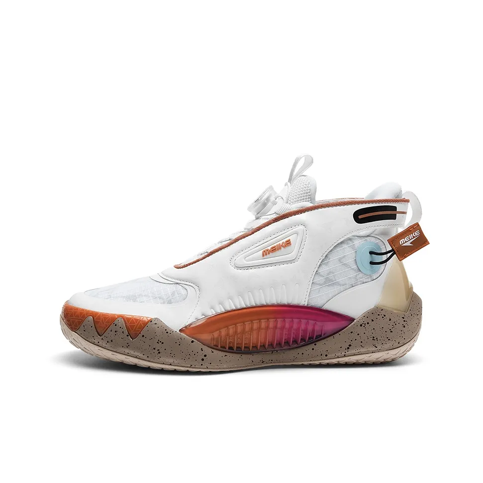 MEIKE Shark Tooth Cushioning, Slip Resistant, Abrasion Resistant, Lightweight Coverage High Top Basketball Shoes Unisex